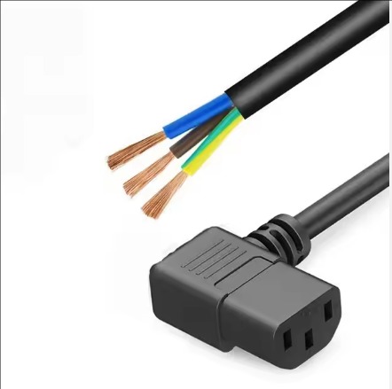 1.5mm² H05VV-F PDU Power Cable 1.8m (6ft) - IEC320 C13 To Stripped Wires 5cm - Full Copper AC Extension Cord for Server/Data Center