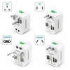 Travel Adapter Worldwide All in One Universal Travel Adapter AC Power Plug Adapter Wall Charger with USB-C and USB-A Charging Ports for USA EU UK AUS Black