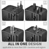 4USB 1 Type C Universal Travel Adapter Worldwide with USB C Pd Fast Charging