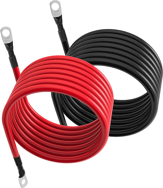  5AWG Gauge Battery Cable Power Inverter Cables 10ft