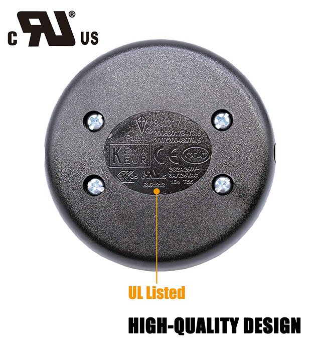 5FT Foot Pedal Switch AC 125V Inline Push Button with Polarized Wire Plug & Round Control Lamp for Christmas Tree Decorations ‌