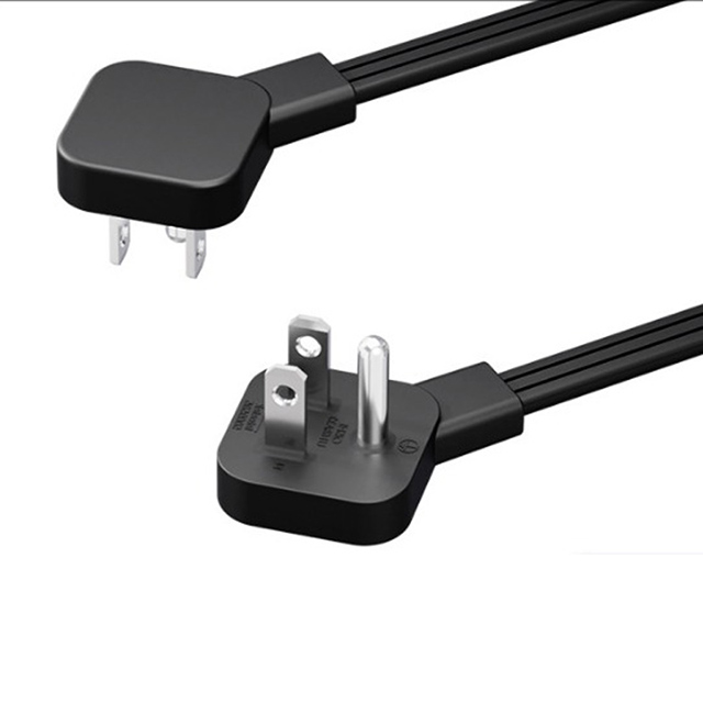 Durable Matte PVC Power Cord with NEMA 5-15P Plug for Computers & Business