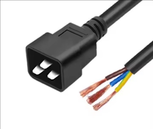 1.5mm² H05VV-F PDU Power Cable 1.8m (6ft) - IEC320 C13 To Stripped Wires 5cm - Full Copper AC Extension Cord for Server/Data Center