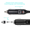 12V-24V 3m Car Cigarette Lighter Male Plug To DC 5.5mm X 2.1mm Connector, Car Charger Auto Power Supply Cord Connect with Cigar Female Socket