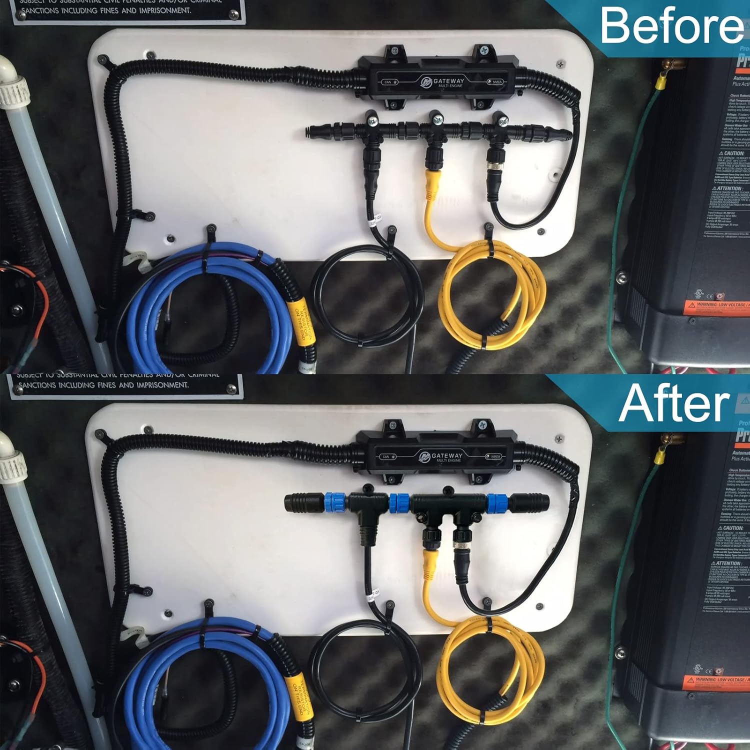 NMEA 2000 (N2k) Honda 6M Cable & Tee for Marine Networks