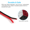 UL 2468 22AWG 328ft 100m Red Black Electrical Cable Hookup Wire for LED Strips Lamp Lighting