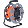 100ft Extension Cord Reel w/ 4 Outlets - 16/3 SJTW Orange Cable