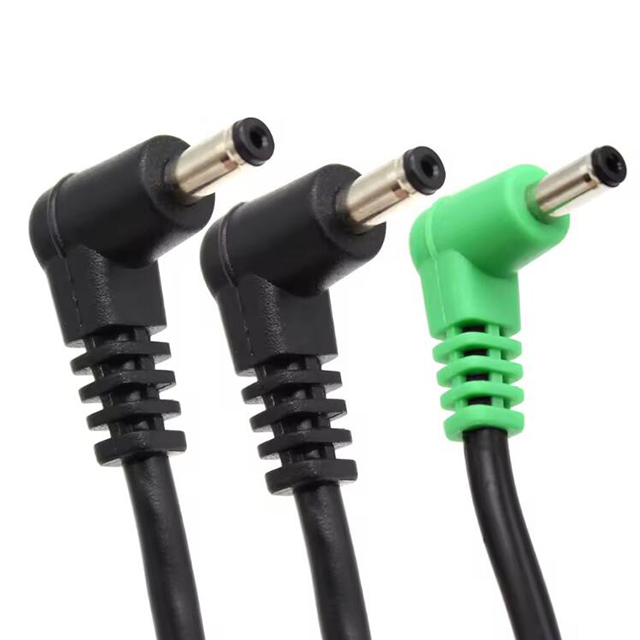 Custom dc cable 5521 5525 dc plug cables 12V 24V 90 degree right angle dc power cords male to female power extension cables