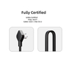 Durable Matte PVC Power Cord with NEMA 5-15P Plug for Computers & Business