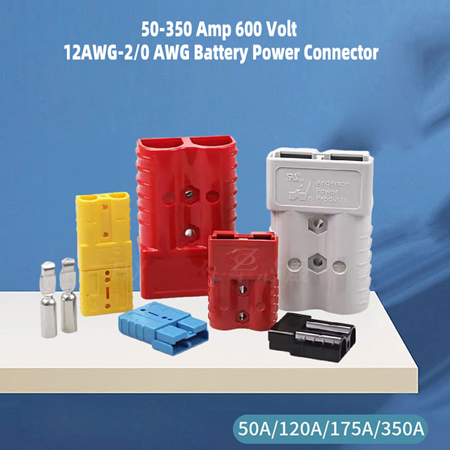 High-Current Battery Charging Connectors for Electric Forklifts – 50A, 120A, 175A, 350A