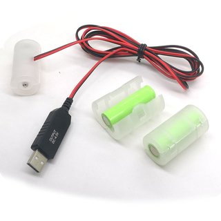 1.5V 3V 4.5V 6V LR20 D Cell Battery Eliminator with US Plug USB Power Adapter 