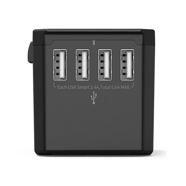 4USB 1 Type C Universal Travel Adapter Worldwide with USB C Pd Fast Charging