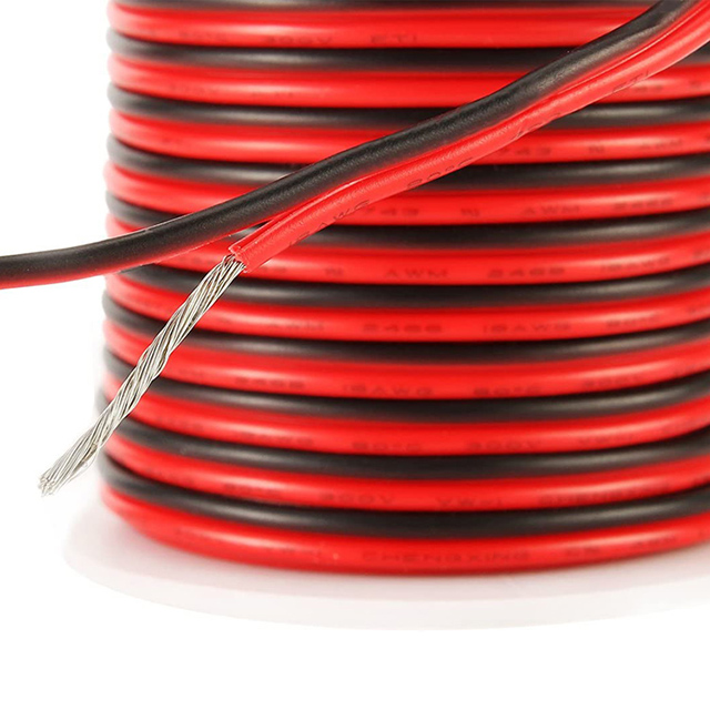 UL 2468 Insulation Red Black Electronic Parallel Wire Flexible Cable 26AWG ~18AWG