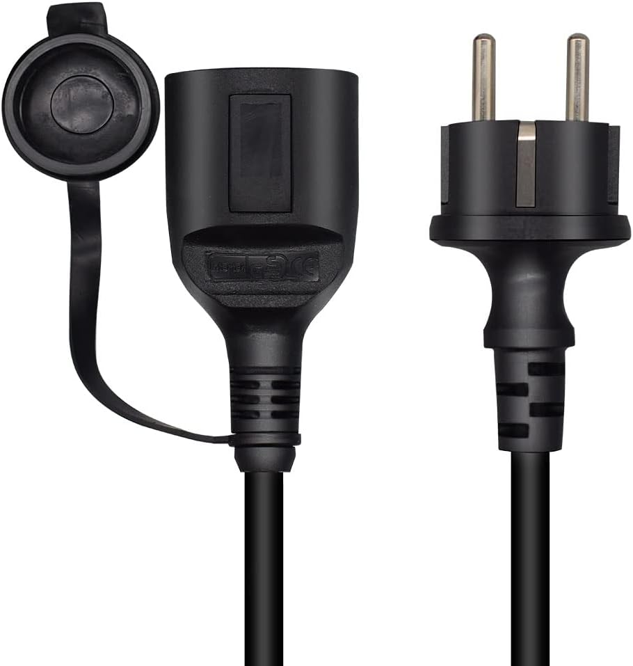 Schuko CEE7/7 Extension Cord 20m 16A 250V Waterproof H07RN Rubber