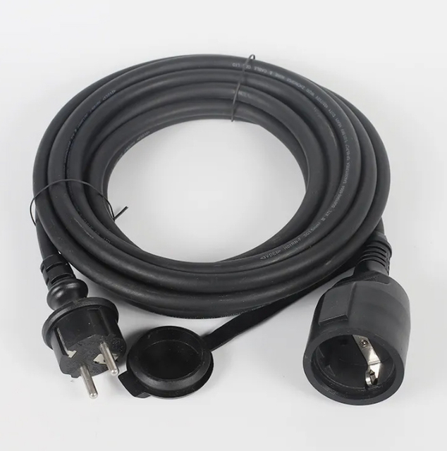 Schuko CEE7/7 Extension Cord 20m 16A 250V Waterproof H07RN Rubber