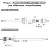 Full injection molded M12 connector male to female IP65 waterproof extension cable for Single Color 5630 5730 5050 etc LED Strip 22mm nut Big Size