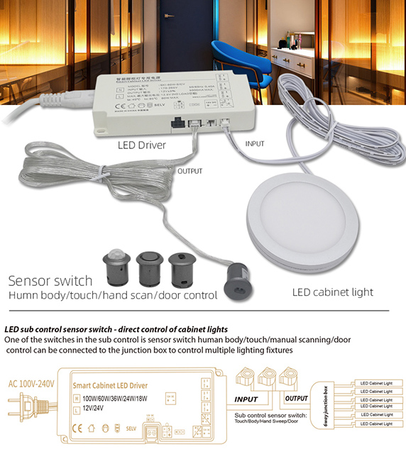 Centralized Contro DC12V Replaceable Led Motion Sensor Switch