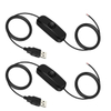 2m UL 2464 22AWG USB Cable with On/off Switch for DIY Projects