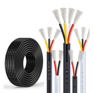 UL 2464 24-18AWG 2/3/4/5/6 Core Cable - Tinned Copper PVC Wire for LED Strips, Low Voltage Lighting, Automotive, Outdoor Extension (10ft, 16ft, 50ft)