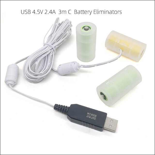 CE certification 3M USB 4.5V LR20 D Cell Battery Eliminator 