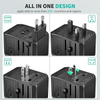 Universal Travel Adapter, International Power Plug Adapter with 3 USB-C And 2 USB-A Ports, All-in-One Worldwide Wall Charger for USA EU UK AUS