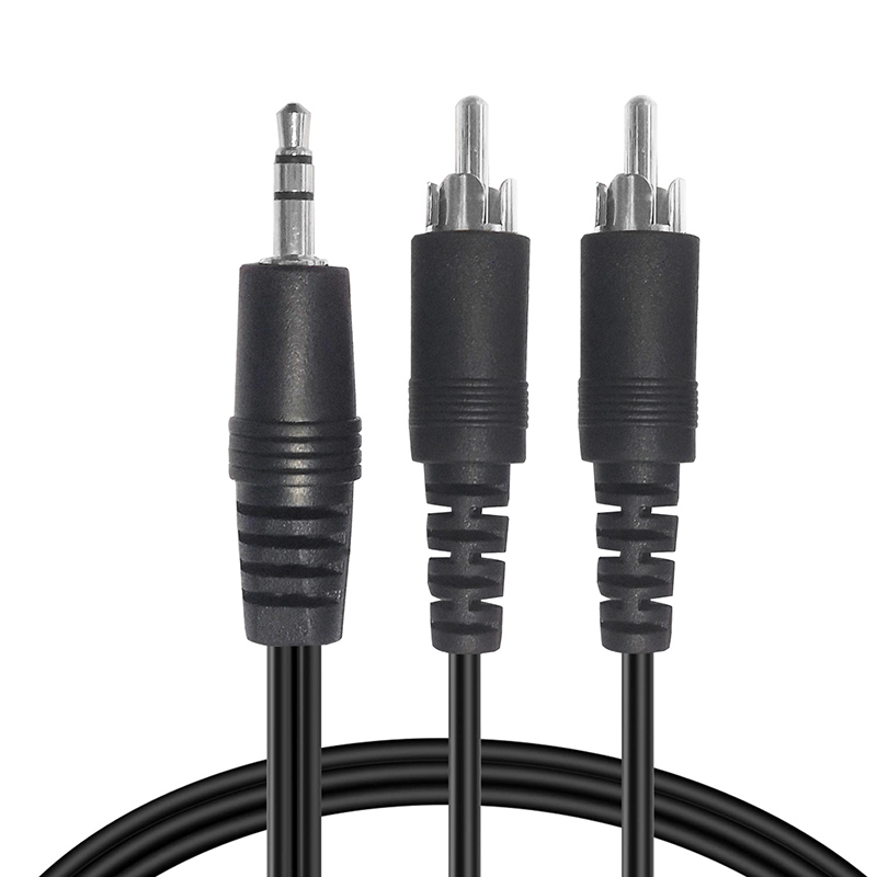 2 RCA To 3.5mm Cable - 6FT Male To Male TPE Audio Adapter