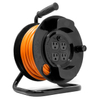100ft Extension Cord Reel w/ 4 Outlets - 16/3 SJTW Orange Cable