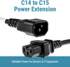 14AWG 6FT Heavy-Duty PDU Power Cord C14 To C15 Power Cable